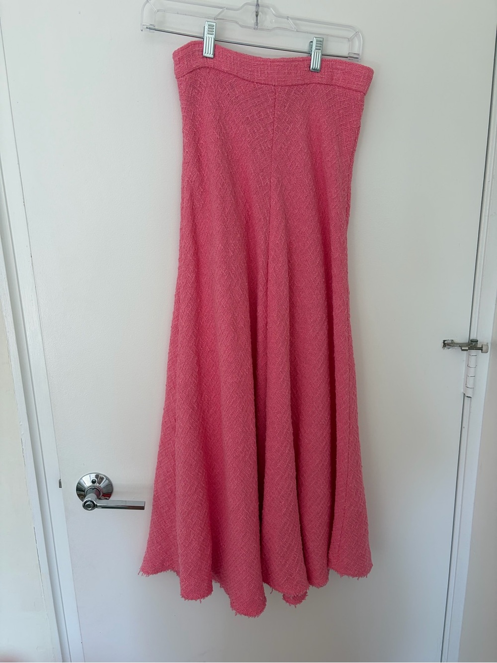 Zara Pink Textured Midi Skirt